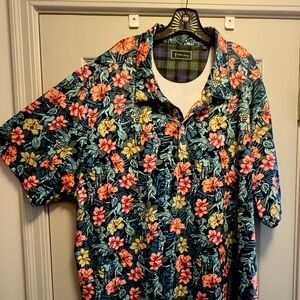 William Murray Hawaiian print polo